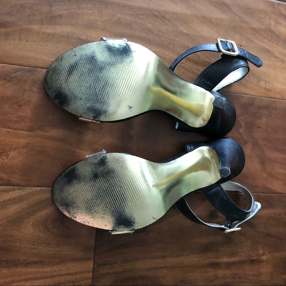 Steve Madden Gold and Black Strap Heel - Picture 4 of 4